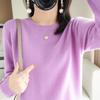 Women's Long Sleeve Round Neck Pullover: Stylish, Versatile, Light Knitwear for Autumn and Winter