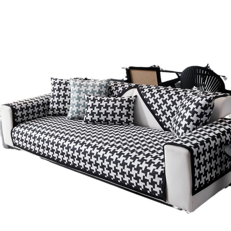 Summer Mat Sofa Cushion  New Cold Seat Cushion Light Luxury High-End Non-Slip Full Cover Sofa Backrest Cover