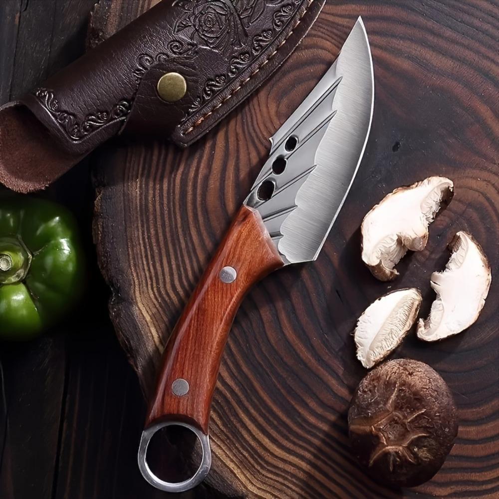 1pc Utility Knives Premium Kitchen Boning Knife Sharp Fixed Blade With Protective Sheath Ideal For Family Meal Prep Camping, And Outdoor Adventures