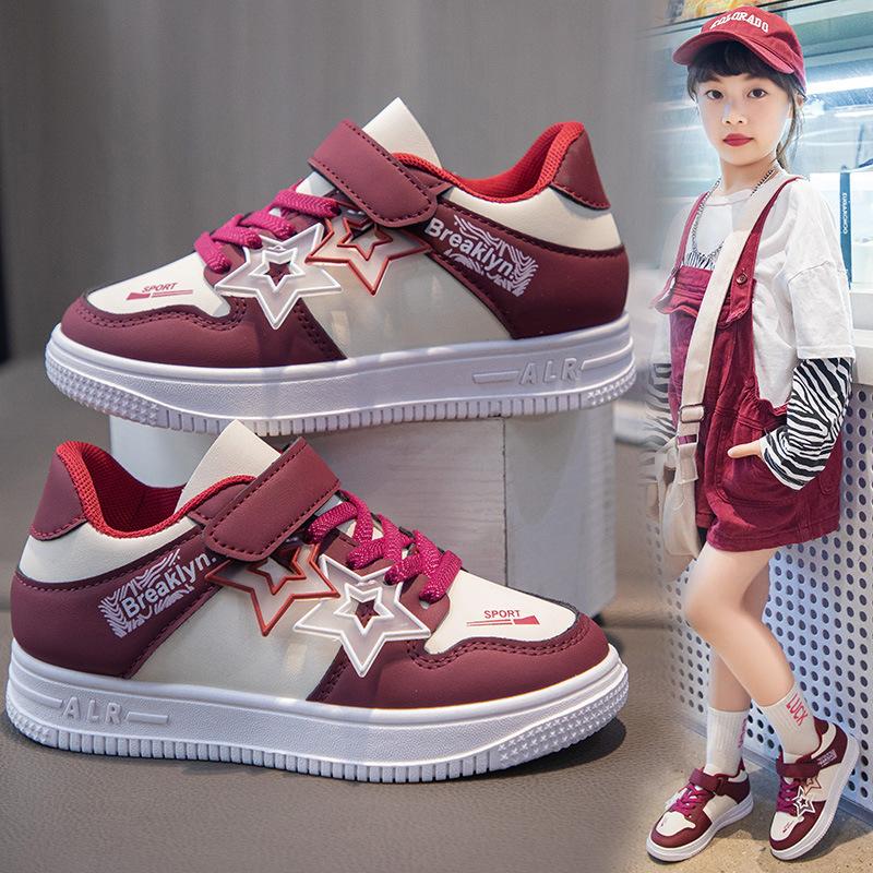 Girls sports shoes 2025 spring and autumn new soft-soled children's waterproof little white shoes versatile girls casual soft baseplate shoes