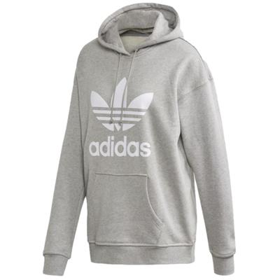 Adidas Trefoil Hoodie, graues Damen-Sweatshirt