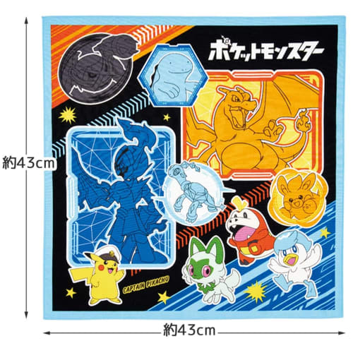 Skater Lunch Cloth 43 X 43cm Pokemon 24 Made In Japan KB4-A