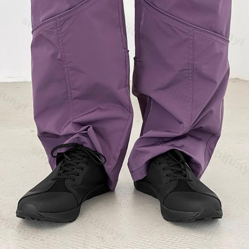 Fashion 2025 Spring Solid Fashion Trend Low Top Men's Casual Shoe Mesh Breathable Comfortable Versatile Non Slip Lace Up Chunky Sneakers