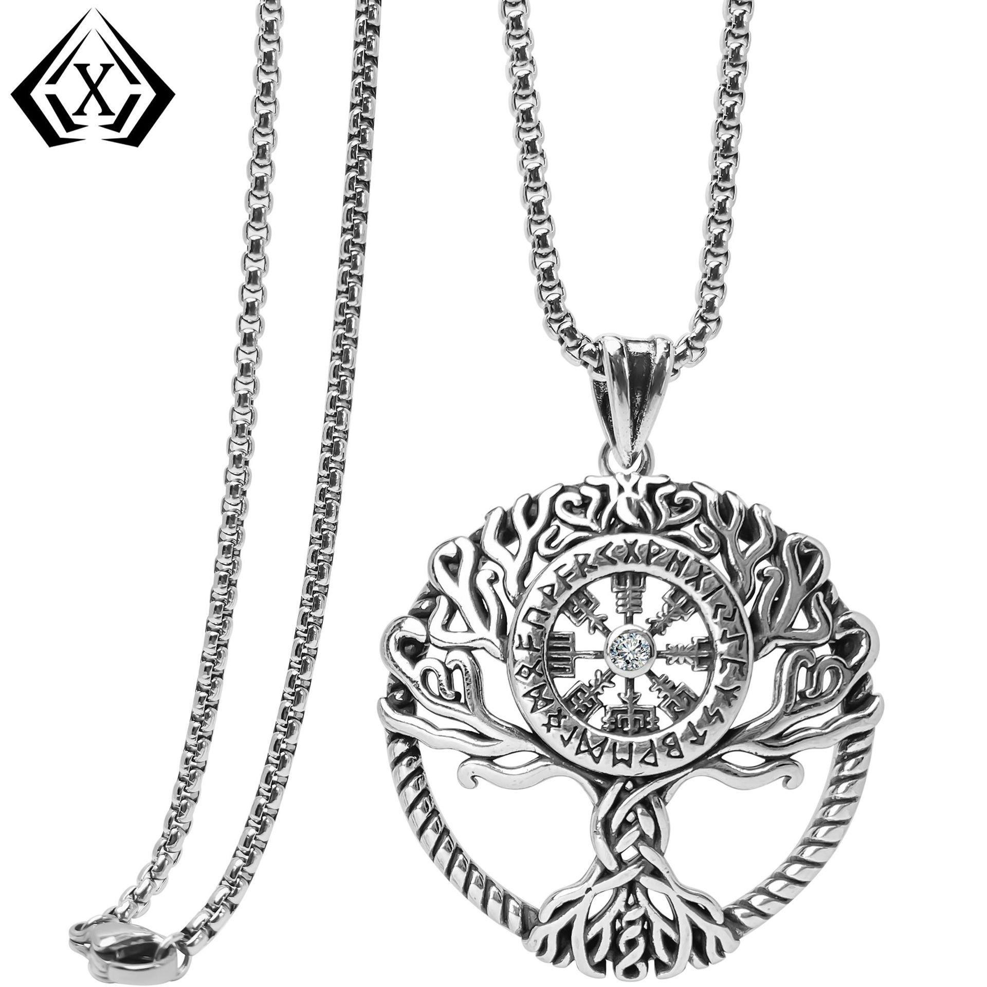Xiweier Ретро Подвеска Ожерелье Древо Жизни и Глаз Бога