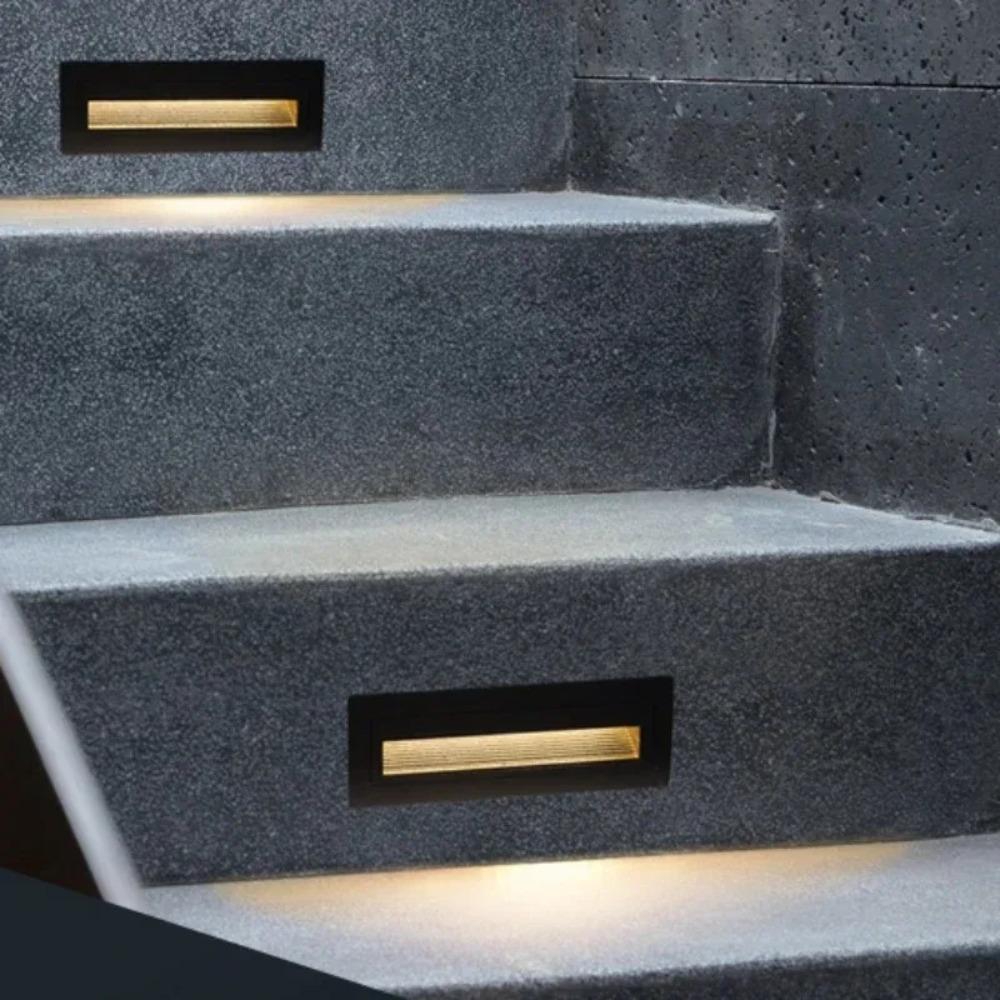 Outdoor LED Wall Light, Modern Black Square Sconce, Waterproof Garden Park Lighting, Corridor Wall Lamp Decor