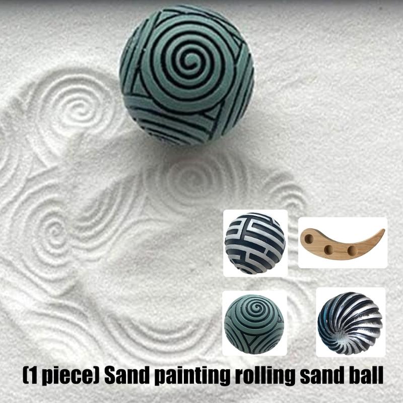 Chan Zong Garden Set for Desk Decors Japanese Chan Zong Garden Meditations Gift Set Chan Zong Sand Spheres & Spheres Holder