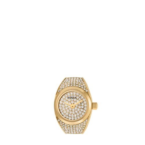 Fossil Watch Ring ES5392 Women's Gold