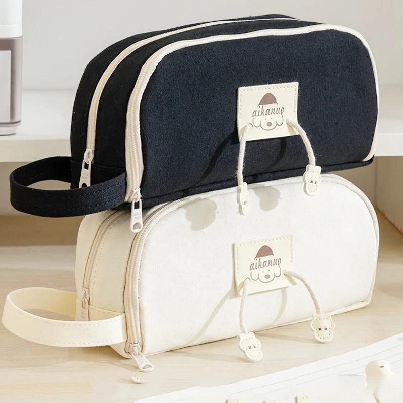 Piórnik Koreański Piśmienne Etui na ołówki Duże torby dla Dziewcząt Szkolne Piórniki Piórniki Kawaii Pieski Produkty Trousse