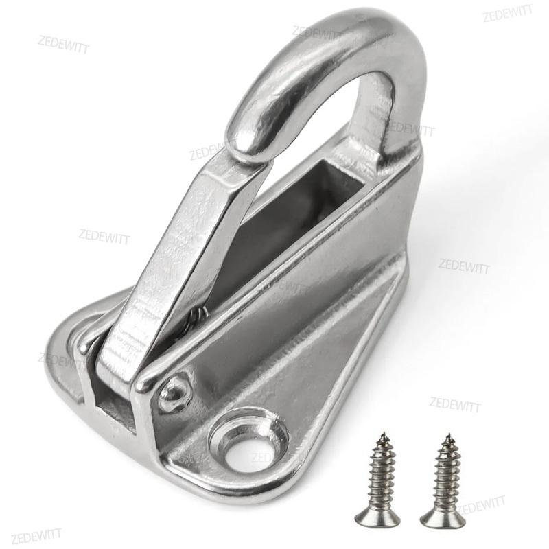 Spring Snap Fending Hook Durable Stainless Steel Fender Hook Spring Hook Snap Attach Ropes For Marine Hardware Boat Accessories