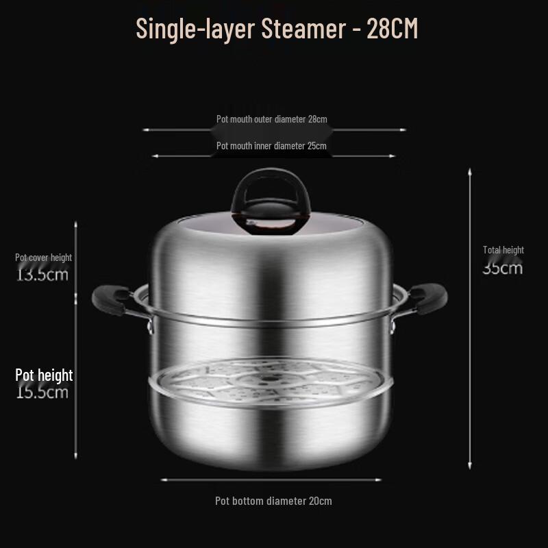 Ganglaimei Stainless Steel Multi-Layer Steamer Pot