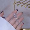 Exquisite Inlaid Zircon Moon Star Bracelets For Women Men Elegant Sweet Crescent Star Box Chain Bangles Fashion Wedding Jewelry