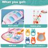 Ginnasio Attività per Bambini Tappetino Gioco Struttura Musicale Tastiera Pianoforte per Bambini Struttura Fitness per Neonati Tappeto Educativo per Gattonare Giocattolo Regali per Bambini