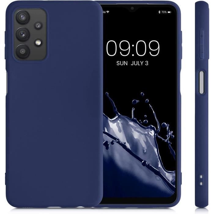 Coque - BOOLING - Samsung Galaxy A32 5G - Souple - Anti-rayures - Bleu Marine