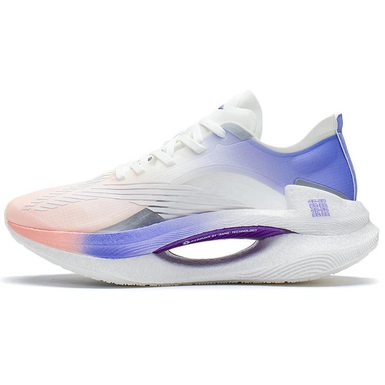 

new LINING Absolute Phantom 1.0 Running Shoes Women s Low Top Neon Soft Orange/Neon Hydrangea Blue Purple 35