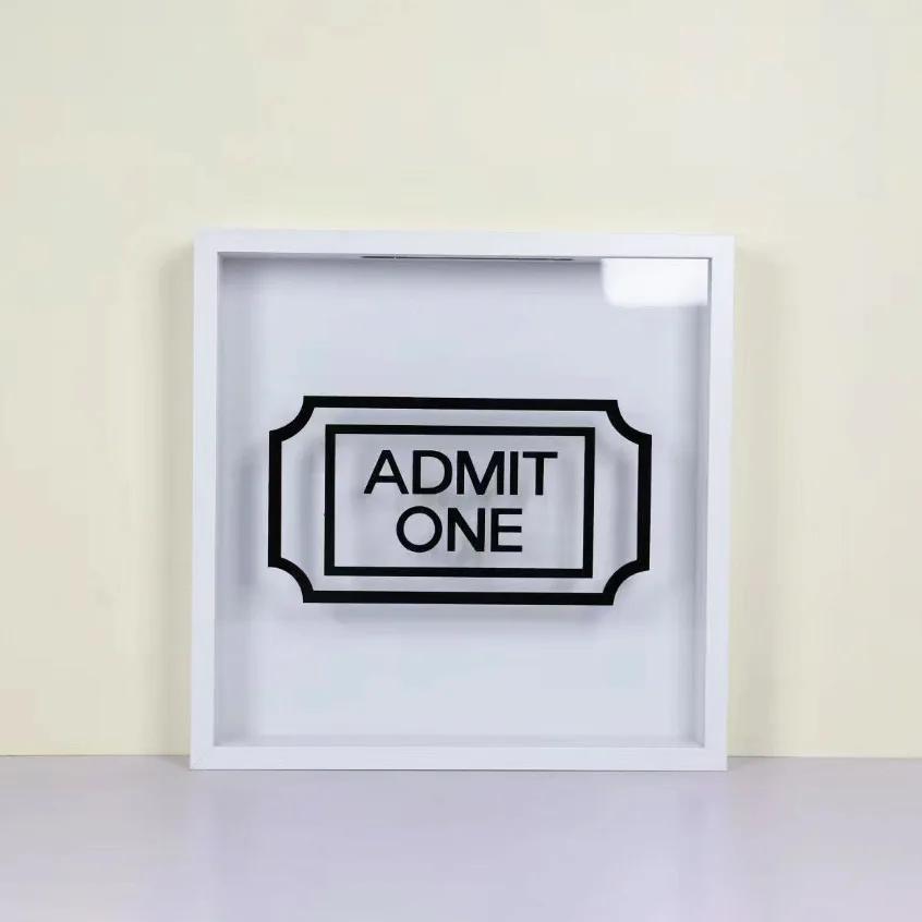Travel Adventure Archive Box Ticket Bank Money Box Piggy Wooden Coin Saving Kids Fund Box Postcard Souvenir Wall Picture Frame