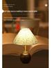 Retro Chinese Floral Table Lamp: Solid Wood Bedside Light for a Warm, Inviting Atmosphere
