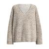 Dámský módní lehký svetr s výstřihem do V, ležérní pletený pulovr s dlouhým rukávem
