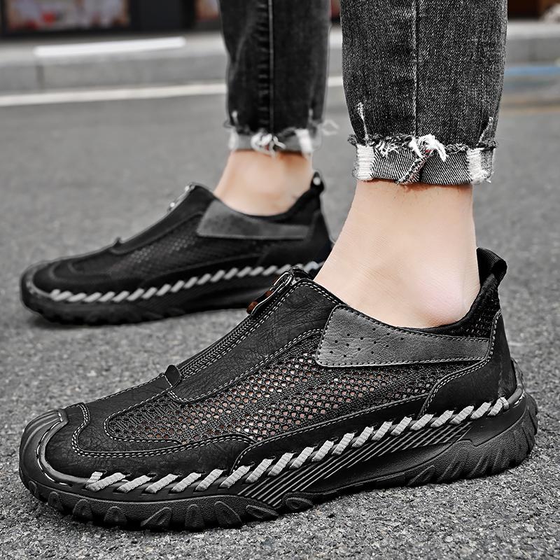 Léto Muži Prodyšná Síťovina Ležérní boty Muži Mokasíny Pohodlné vycházkové boty Mokasíny Pánské ploché boty
