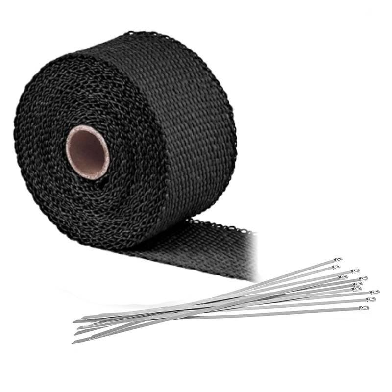 

Wrap Tape Heat Exhaust Insulating Downpipe Manifold Motorcycle Tools Repair Length 5m чёрный