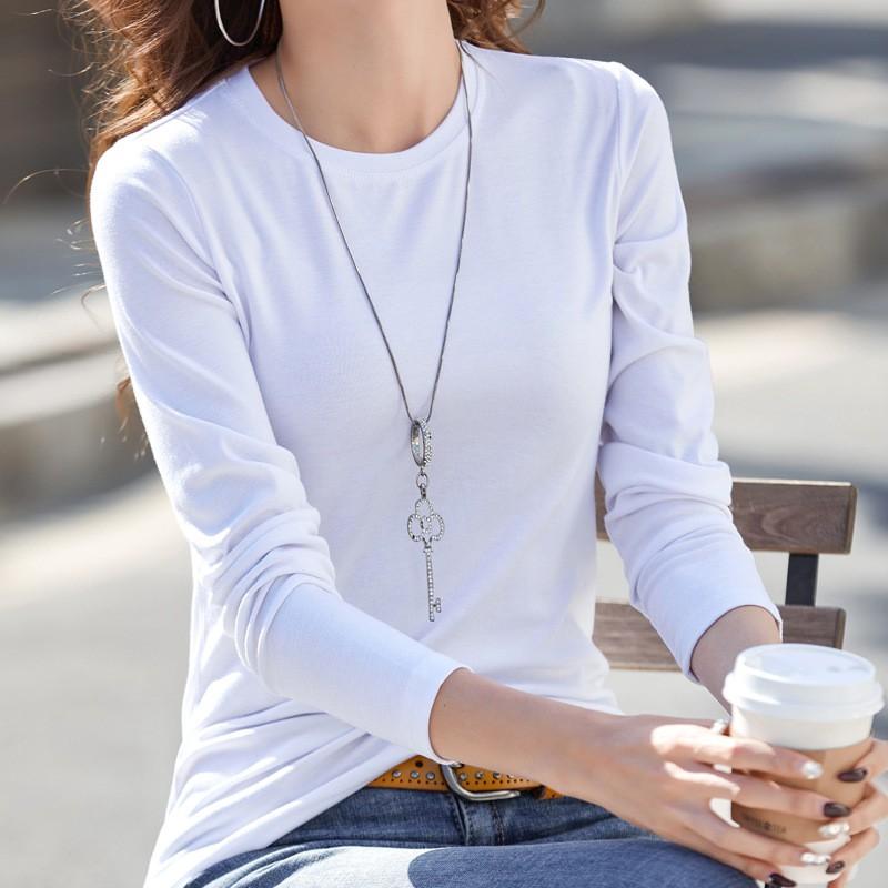 Womens Modal Long Sleeve T-Shirt Slim Fit Solid Color Crew Neck Top Casual Base Layer