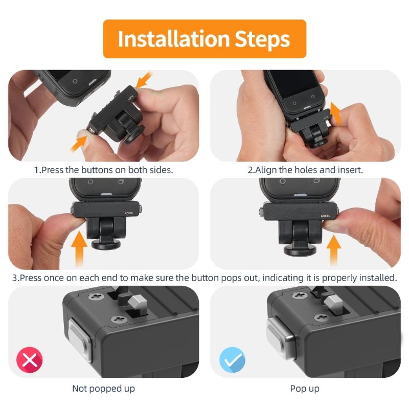 180°Rotatable Magnetic Quick Release Adapter for X4 Air/X5 Cameras with 180Degree Adjustment Durability Construction
