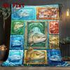 Fish Gallery 2D Flat Pattern Flannel Blanket, High Quality All Seasons, Home Decor, Warmth and Comfort, Perfect for Christmas Gifts.