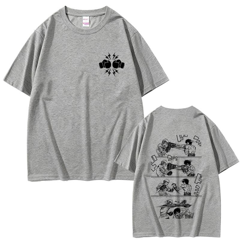 Anime Hajime No Ippo Makunouchi Tshirt Takamura KGB Tshirt Kamogawa Boxing Gym T Shirts Unisex Women Unisexga Oversized Streetwear