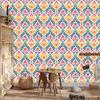 Baroque Damask Wallpaper Cream, Blue and Light Gray 50x1000