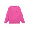 Li-Ning Toy Story Series Logo Print Plush Warm Loose Crew Neck Pullover Sweatshirt Women Tops Pink AWDSF36-1