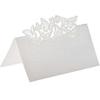 Pearl White Butterfly Place Cards 100-Piece Set for Weddings, Parties & Events
