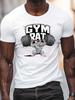 Rat Cotton TShirt Athletic Sporty Style Men Fitness Muscle White - Men's Summer Cotton Graphic Tee