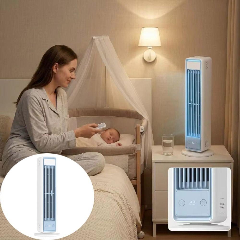 Multi-Dimensional Tower Fan Silent Leafless Fan Remote Control Electric Fan Summer Cooling