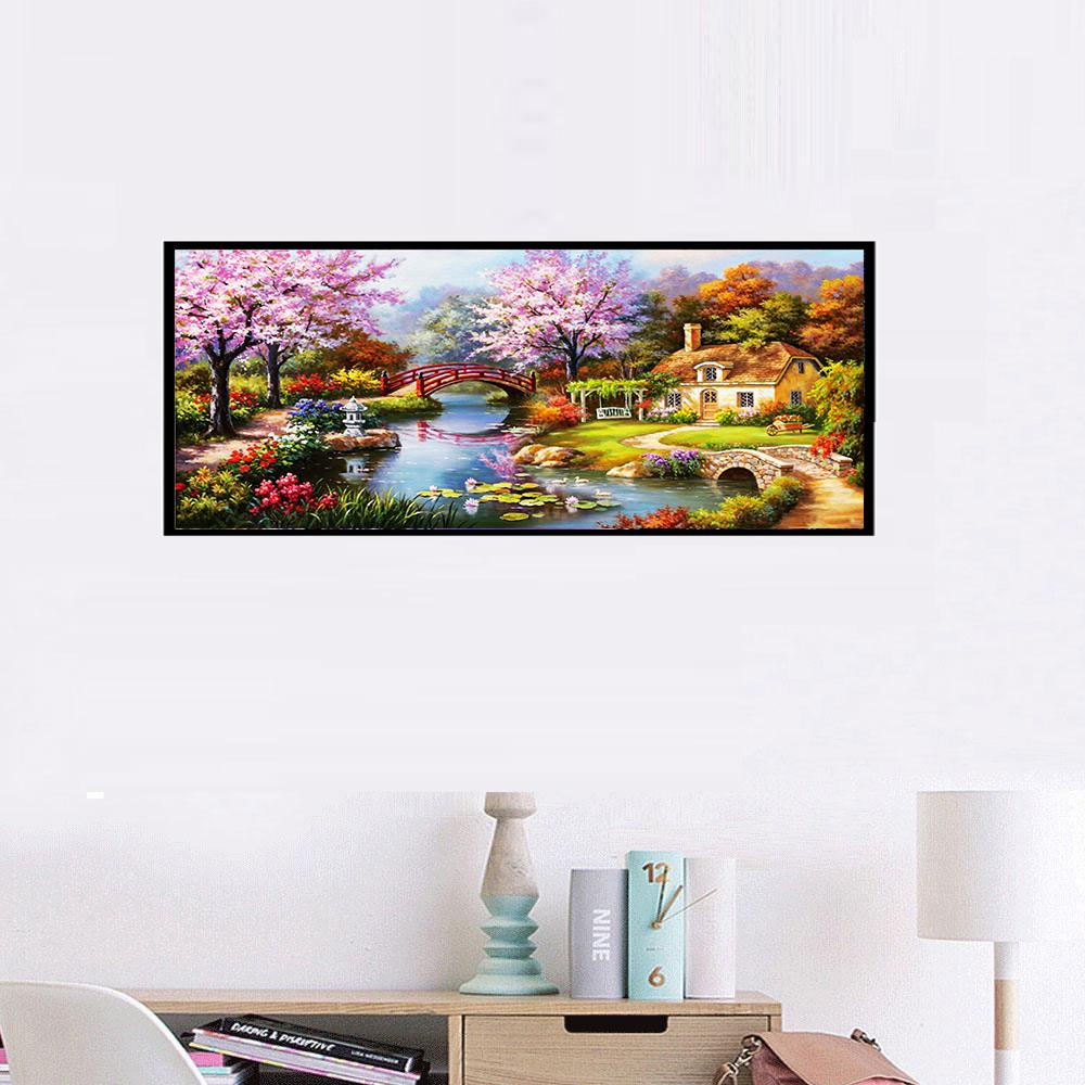 Diy Diamond Embroidery Diamond Mosaic Dream House All Square Rhinestone 5D Diamond Painting Scenic Cross Stitch Home Decoration