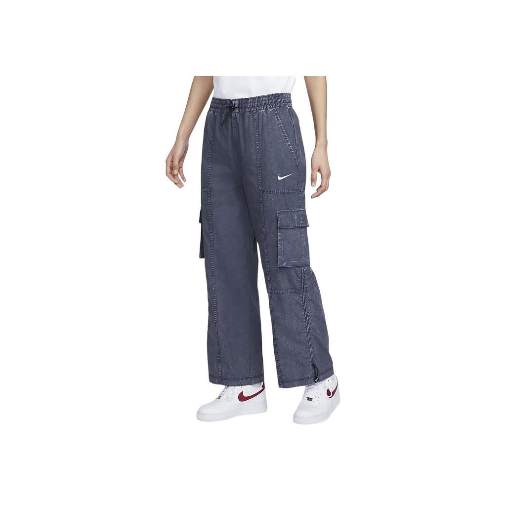 Nike Vêtements de sport Tissé Logo Brodé Sergé Lavé Pantalon Cargo Femme Bleu Éclair HF6290449