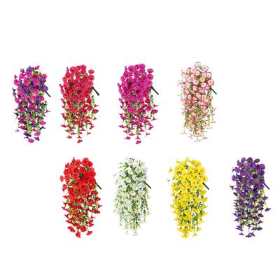 Artificial Hanging Flowers Fake Plants Floral Teardrop Handmade Creative Decoration for Hotel Garden Cafe Shop Home Backyard