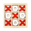Gioco da tavolo in legno "Tris": Giocattolo di Pensiero Logico per Bambini, Attività Educativa e Interattiva Genitore-Figlio.