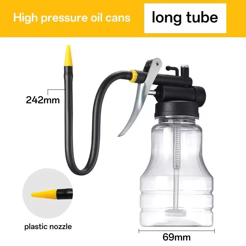 High Pressure Oiler Grease Flex Gun Oil Pump Cans 250ML Hand Tools Lubricator Clear Oil Can Transparent Plastic