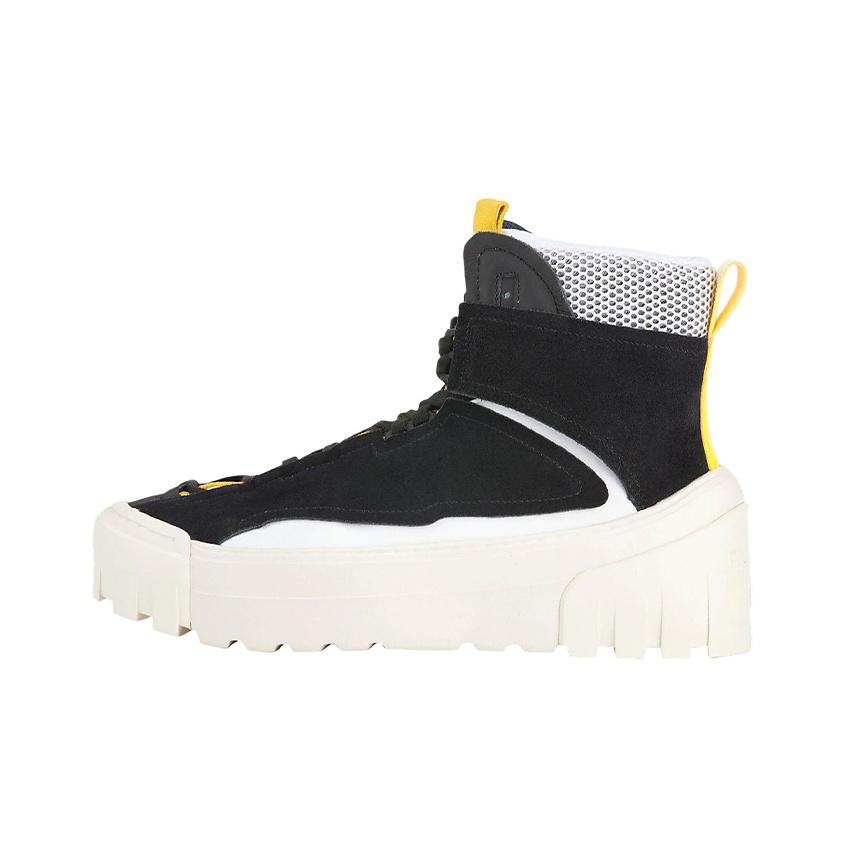 Onitsuka Tiger Chunky Runner Mt Leather Wrap Warm High-Top Sneakers Unisex sneakers Black Yellow 1183A420-001