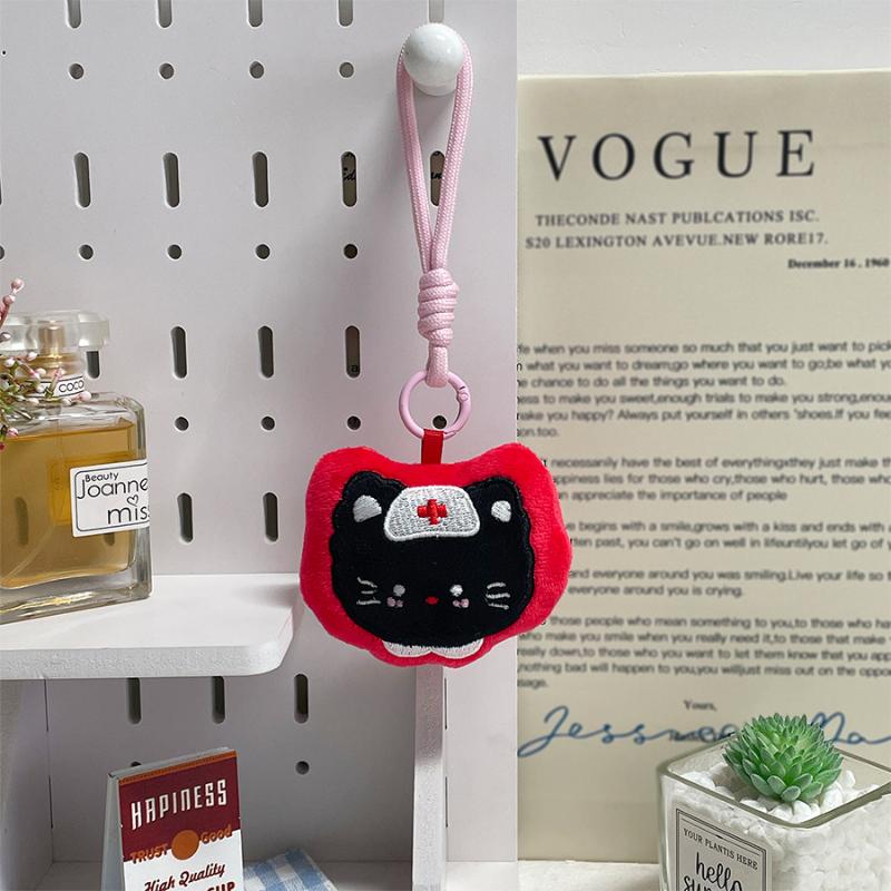 

Cute Cartoon Plush Puppies Kittens Keychain Kawaii Soft Stuffed Doll Toys Charm Backpack Hanging Pendant Accessories Gifts