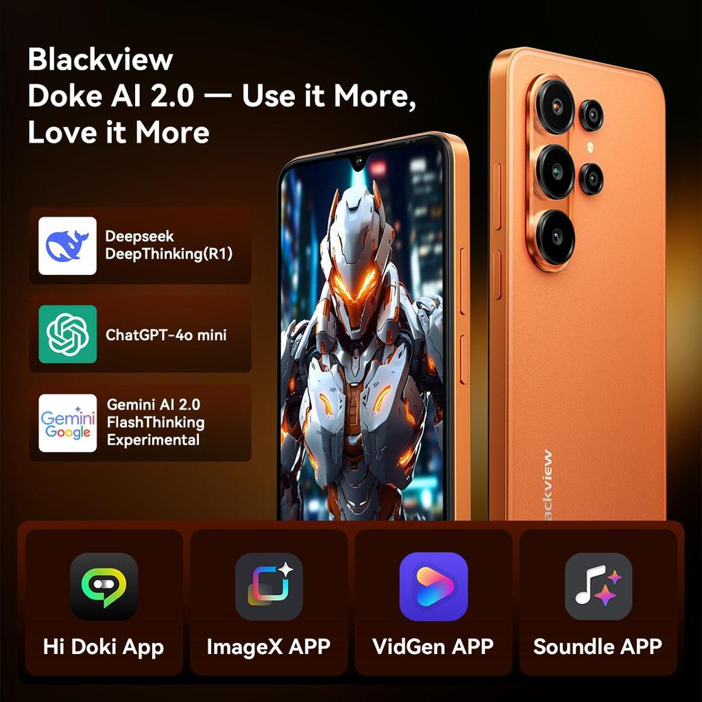 Blackview WAVE 10 4G Smartphone 32GB+128GB 6,88" 120Hz Android 16 Handy Dual-SIM