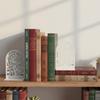 2Pcs Hollow Design Rose Bookends Metal Book Ends Durable Book Supports  Study Room