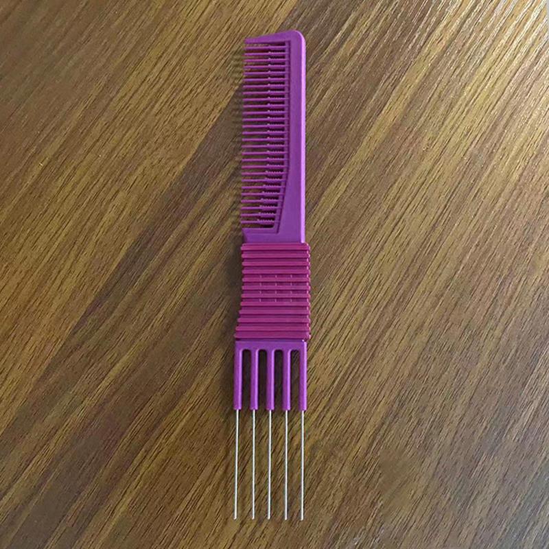 Öl Kopf Locken Kamm Männer Doppelseitige Zinkenkämme Stahl Nadel Gabelkämme Haarbürste Friseursalon Friseurwerkzeuge