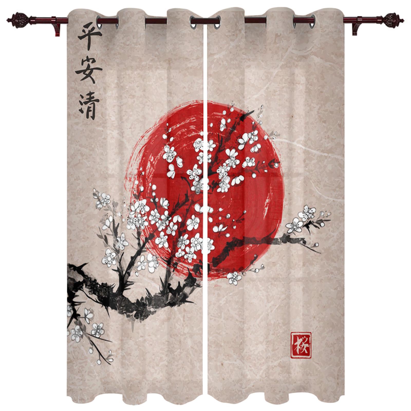 

Шторы на окно с лепестками персика и листьями, занавески для спальни, кухни, панели, домашний декор, шторы для гостиной 135W x 60H(cm)