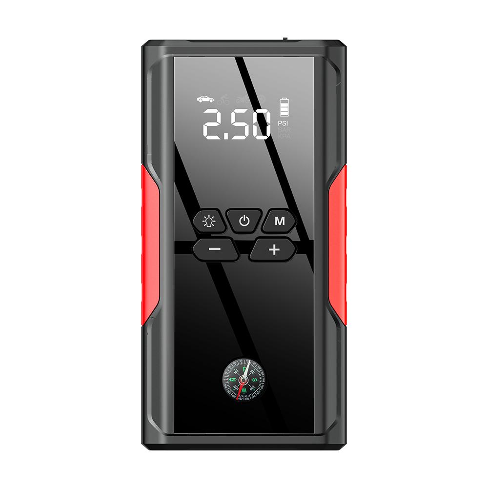 

Портативный воздушный компрессор, беспроводной электрический насос для накачивания шин, пусковое устройство 8000 мАч 1000 А и воздушный насос 1