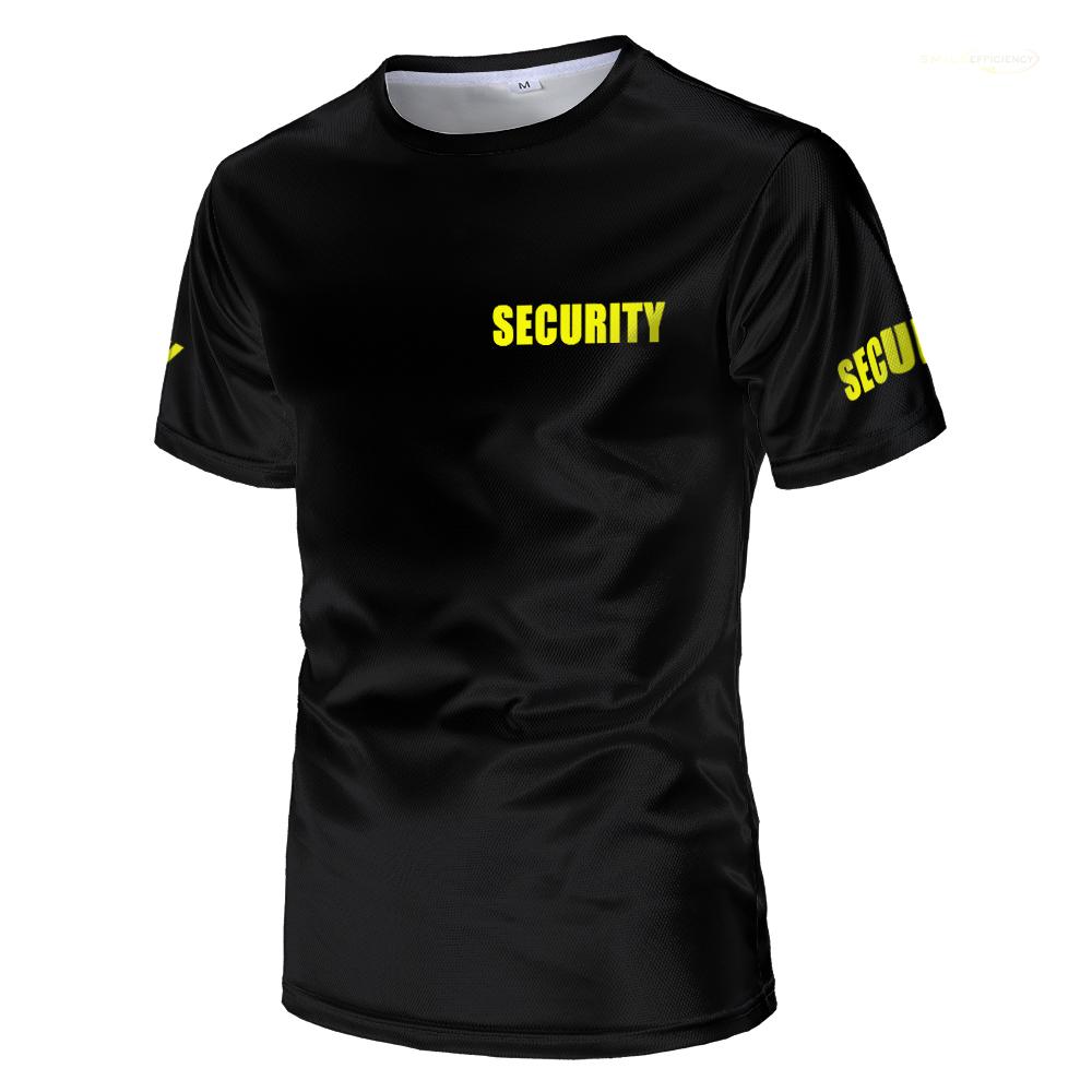 Classic Security Guard Uniform Bodyguard Professional Work O-Neck Tees Men's Lightweight Breathable Casual Short Sleeve T-Shirts
