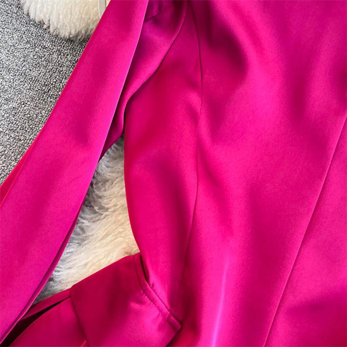 Осенне-зимнее платье-блейзер во французском стиле Хепберн — фото 17