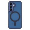 For Samsung Galaxy S25 Back Cover Compatible with MagSafe WANLONFENG QB1 Series PC TPU Shockproof Phone Case