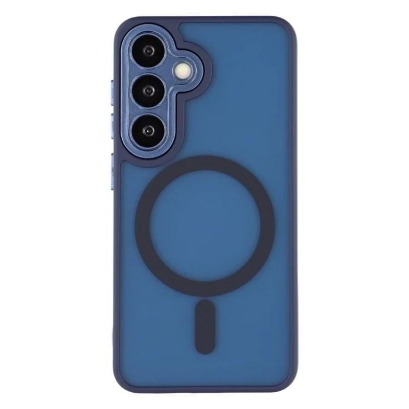 For Samsung Galaxy S25 Back Cover Compatible with MagSafe WANLONFENG QB1 Series PC TPU Shockproof Phone Case