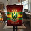 Custom Name ADO Den Haag Flannel Blanket, High quality Comfortable for All Seasons, Home Decor, Warmth and Comfort