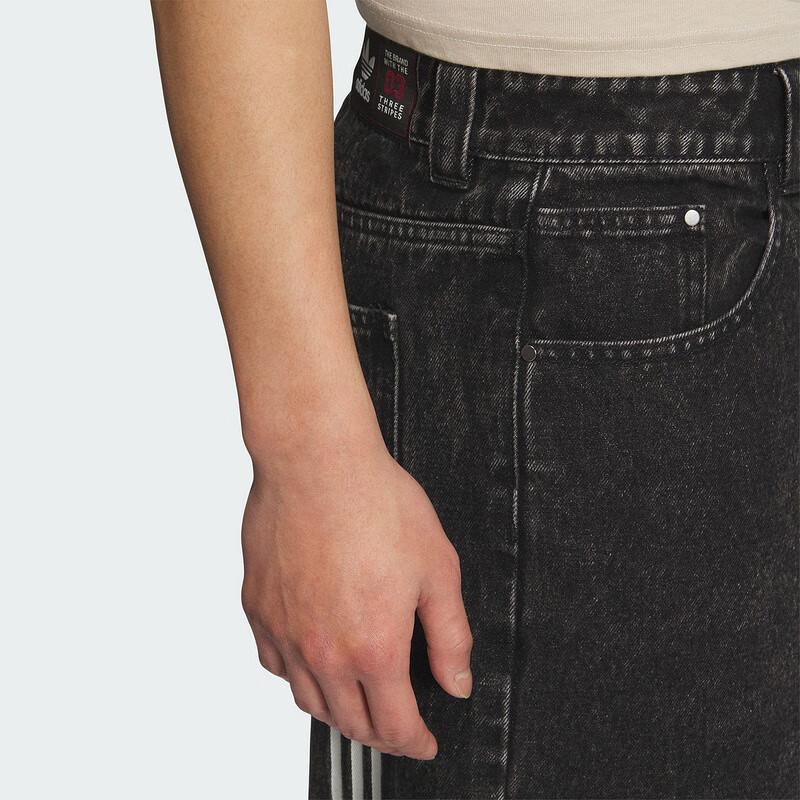 adidas Originální Ležérní Šortky Unisex Střední Džínové Černé JX5005